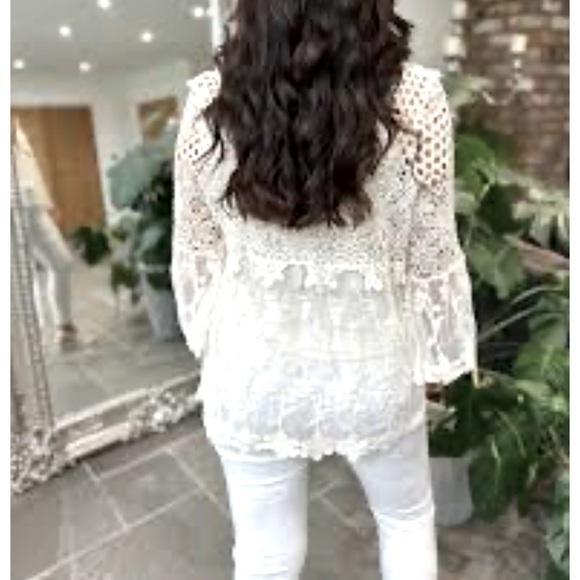 20 Made in Italy Boho Lace Crotchet top - Picture 2 of 3